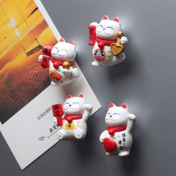 wholesale new year celebratory fridge magnets, magnetic stickers, cute korean 3d maneki-neko magnets, home decorations factory direct