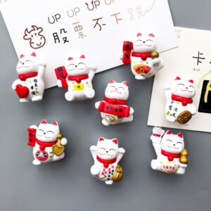 wholesale new year celebratory fridge magnets, magnetic stickers, cute korean 3d maneki-neko magnets, home decorations factory direct