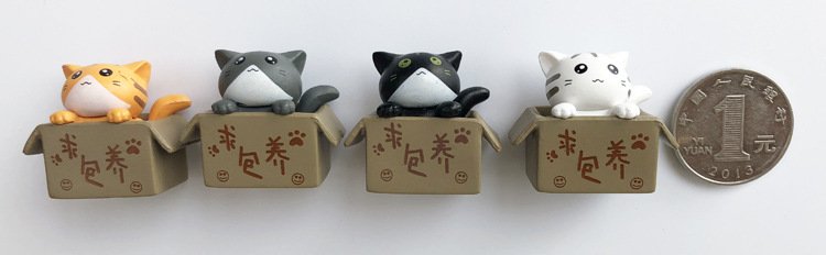 wholesale super cute cat fridge magnets, 3d cardboard cat magnetic stickers, white and black cats, adorable cat fridge magnets factory direct