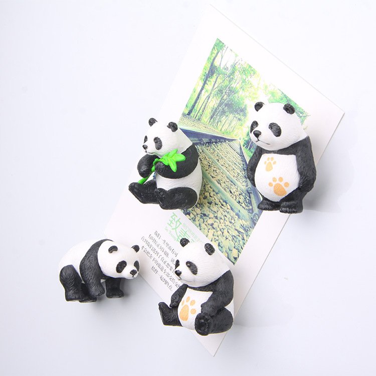 wholesale giant panda fridge magnets, cute cartoon magnetic stickers, iron magnets and clips, home decorations, early education blackboard stickers factory direct
