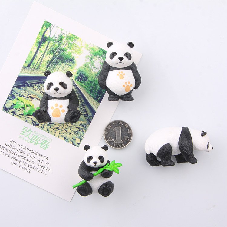 wholesale giant panda fridge magnets, cute cartoon magnetic stickers, iron magnets and clips, home decorations, early education blackboard stickers factory direct