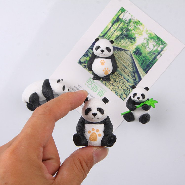 wholesale giant panda fridge magnets, cute cartoon magnetic stickers, iron magnets and clips, home decorations, early education blackboard stickers factory direct