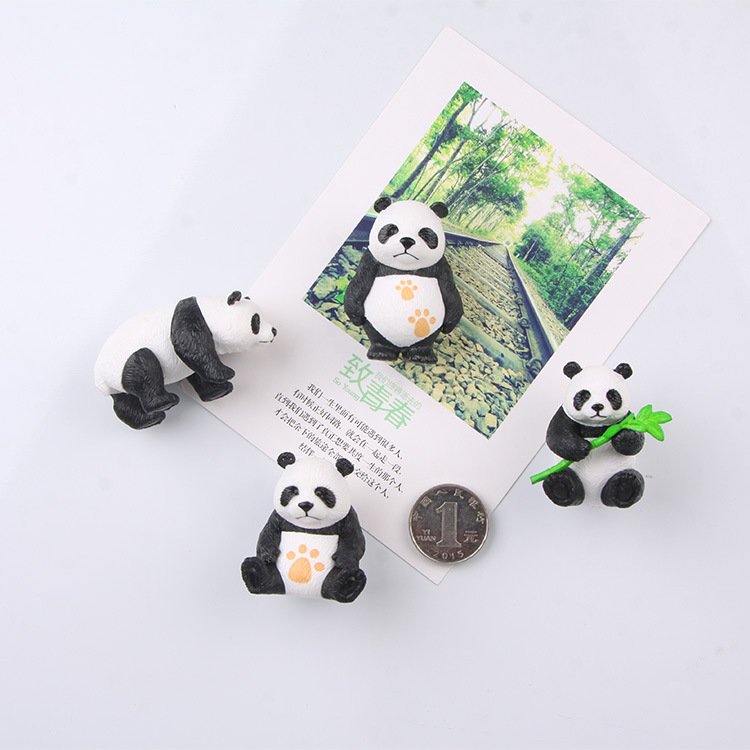 wholesale giant panda fridge magnets, cute cartoon magnetic stickers, iron magnets and clips, home decorations, early education blackboard stickers factory direct