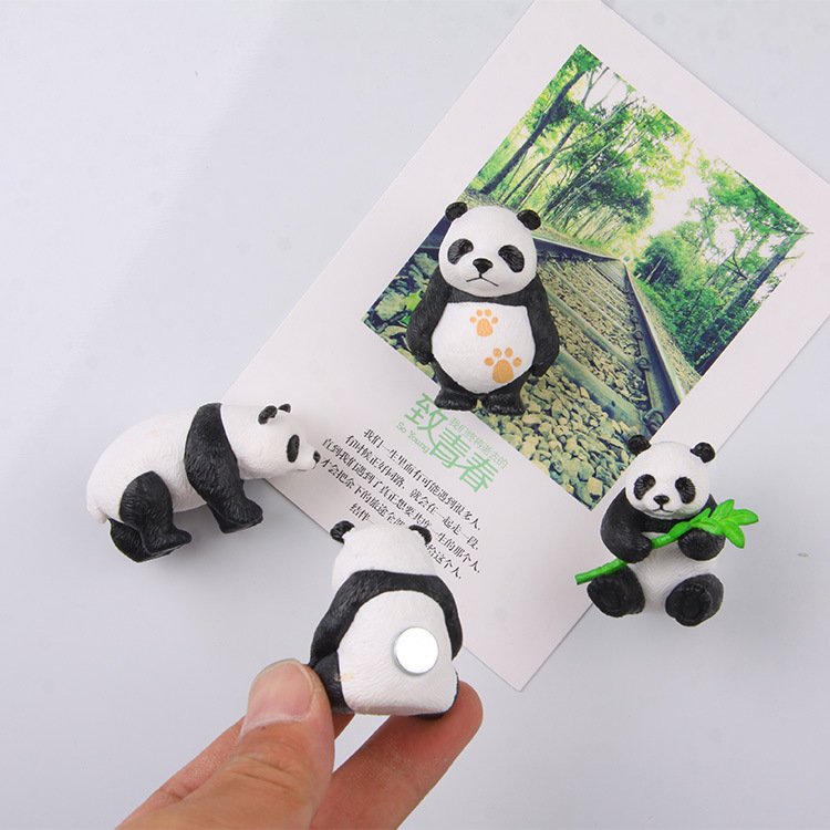 wholesale giant panda fridge magnets, cute cartoon magnetic stickers, iron magnets and clips, home decorations, early education blackboard stickers factory direct