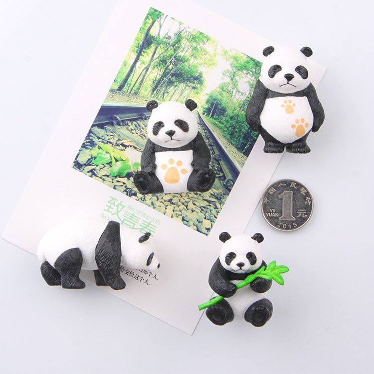 wholesale giant panda fridge magnets, cute cartoon magnetic stickers, iron magnets and clips, home decorations, early education blackboard stickers factory direct