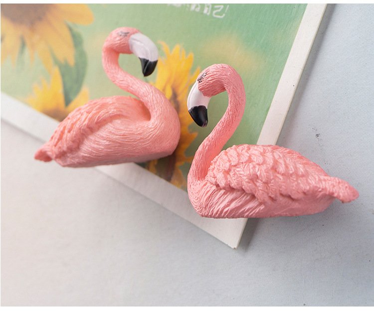 wholesale nordic ins cute couple fridge magnets, wedding celebration, a pair of flamingos, home decorative magnetic stickers, photos factory direct