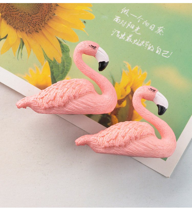 wholesale nordic ins cute couple fridge magnets, wedding celebration, a pair of flamingos, home decorative magnetic stickers, photos factory direct