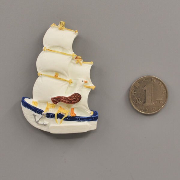 wholesale mediterranean style decorative fridge magnets with lifebuoys, sailing ships, lighthouses, creative resin 3d magnetic stickers, iron magnets factory direct