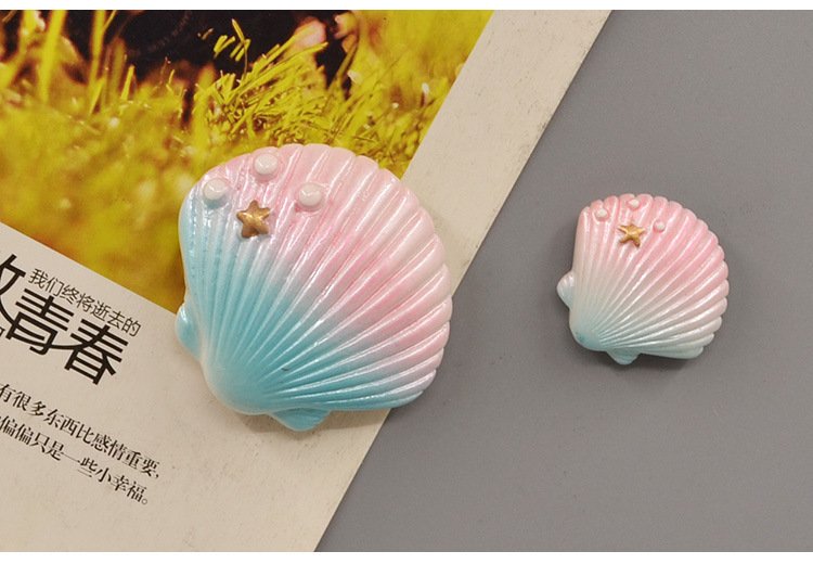 wholesale starfish and shell fridge magnets, magnetic stickers, creative korean 3d personalized cartoon decorations, ironstone message stickers factory direct
