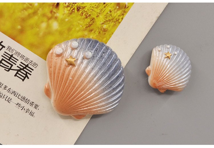 wholesale starfish and shell fridge magnets, magnetic stickers, creative korean 3d personalized cartoon decorations, ironstone message stickers factory direct