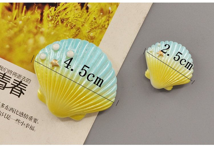 wholesale starfish and shell fridge magnets, magnetic stickers, creative korean 3d personalized cartoon decorations, ironstone message stickers factory direct