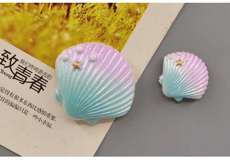 wholesale starfish and shell fridge magnets, magnetic stickers, creative korean 3d personalized cartoon decorations, ironstone message stickers factory direct