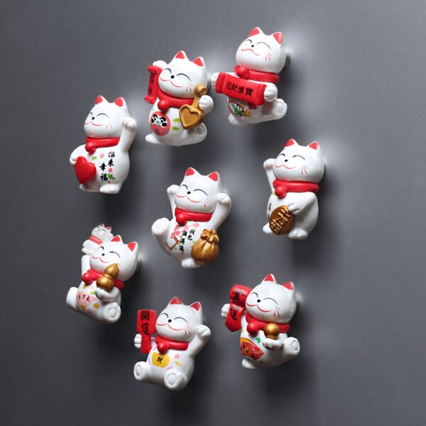 wholesale new year celebratory fridge magnets, magnetic stickers, cute korean 3d maneki-neko magnets, home decorations factory direct