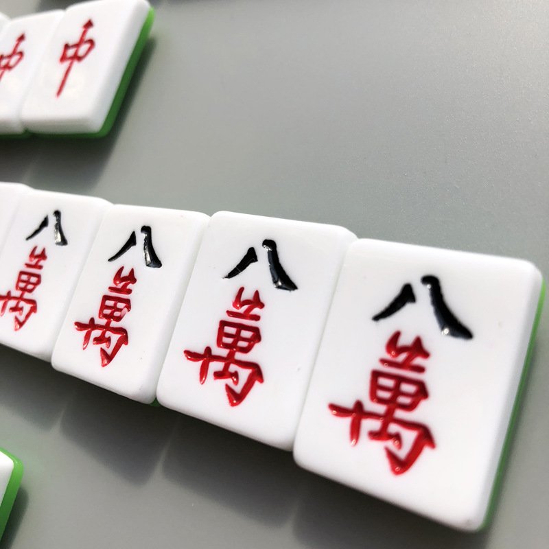 wholesale adorable 3d mahjong magnetic stickers, fortune tiles like red middle and eight wan, resin fridge magnets, message and photo stickers factory direct