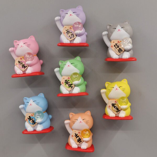 wholesale new year celebratory fridge magnets, magnetic stickers, cute korean 3d maneki-neko magnets, home decorations factory direct