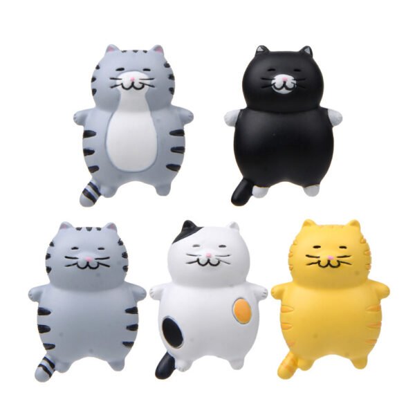 wholesale warm series japanese healing lying position cute fat cats 3d magnetic clips, magnetic stickers, magnetic blackboard stickers, fridge magnets factory direct