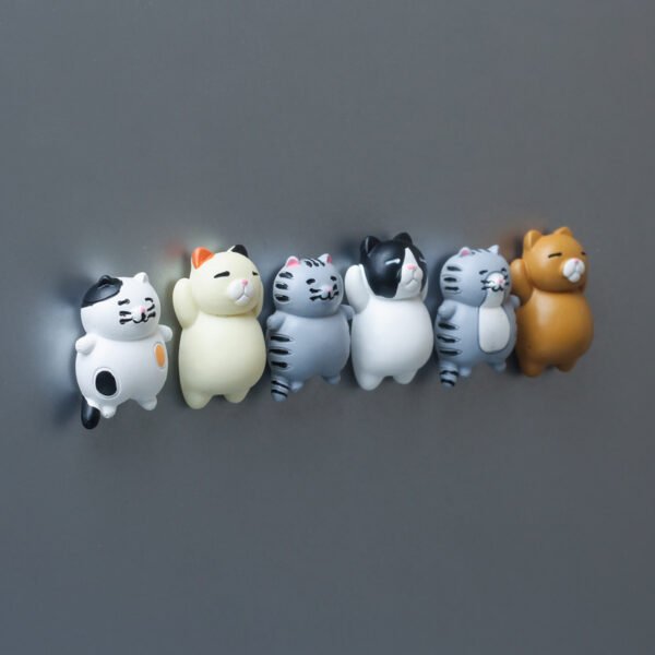wholesale warm series japanese healing lying position cute fat cats 3d magnetic clips, magnetic stickers, magnetic blackboard stickers, fridge magnets factory direct