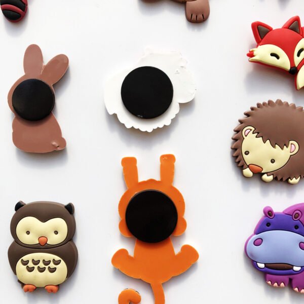 wholesale anti-slip soft gel children&apos;s magnetic stickers, baby cognitive silicone soft magnetic stickers, forest animals cartoon fridge magnets factory direct