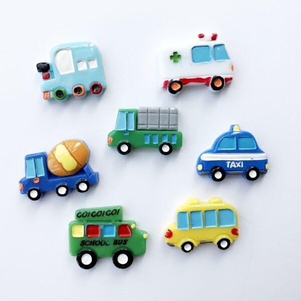 wholesale adorable mini car fridge magnets, children&apos;s early education transportation magnetic stickers, ironstone blackboard and whiteboard stickers factory direct