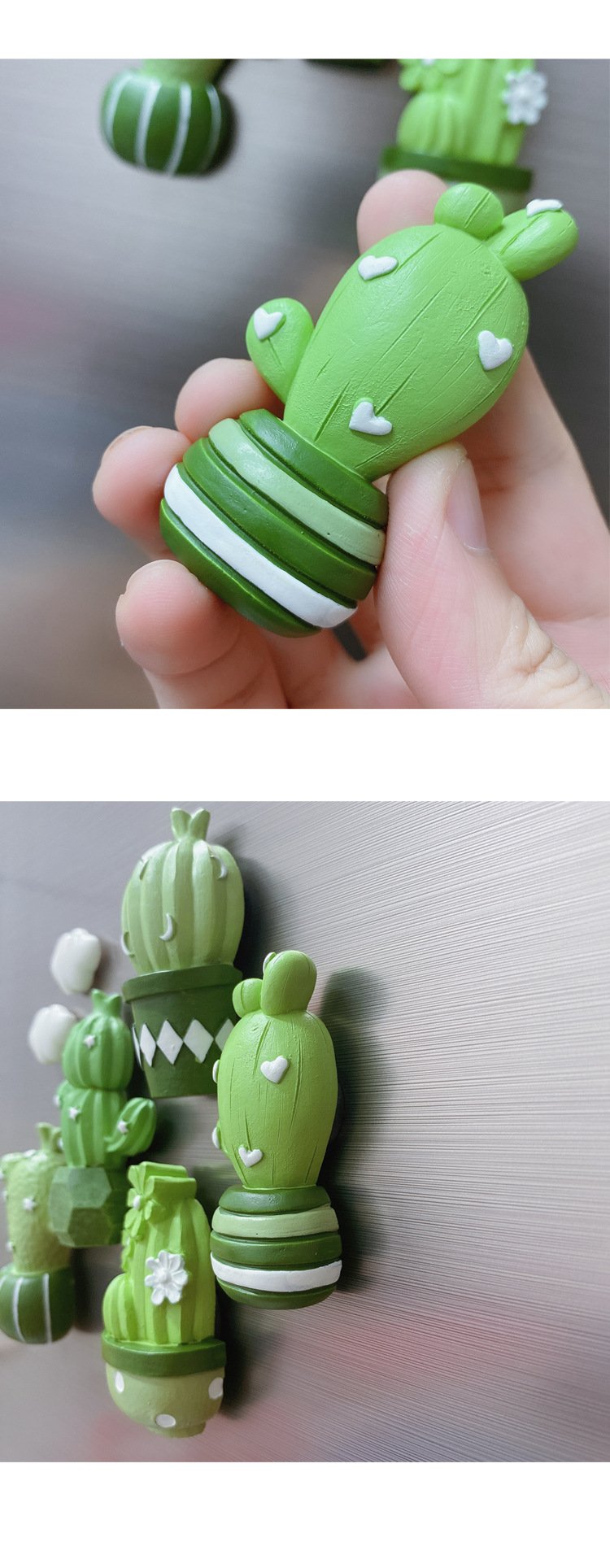 wholesale cactus fridge magnets: double star cactus, small flower cactus, star cactus, moon cactus, peach heart cactus, heart-shaped cactus factory direct