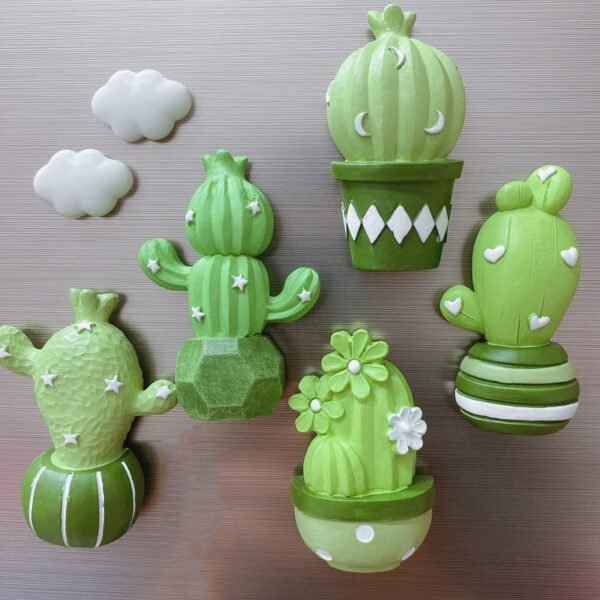 wholesale cactus fridge magnets: double star cactus, small flower cactus, star cactus, moon cactus, peach heart cactus, heart-shaped cactus factory direct