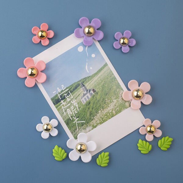 wholesale fresh flower daisies sunflower minimalist fridge stickers, magnetic decorative stickers, minimalist magnetic stickers factory direct