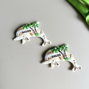 wholesale dolphin and crab cute resin fridge magnets, hand-painted ocean style for home daily use factory direct