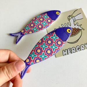 wholesale fish-shaped fridge magnets in bohemian style, colorful melamine material with embossed patterns for home daily decorations factory direct