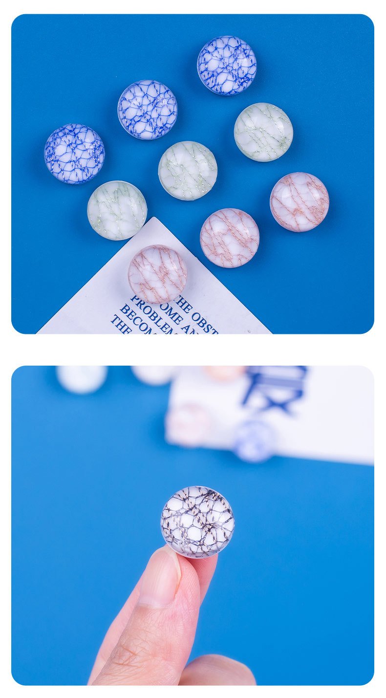 wholesale morandi ins ice-crack magnetic fridge magnets, mini semi-circular magnets, cute home decorative magnetic clips, message stickers factory direct