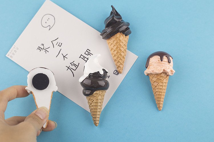 wholesale simulated ice cream fridge magnets, 3d magnetic stickers, personalized creative japanese cute fruits, korean magnetic, nordic ins factory direct