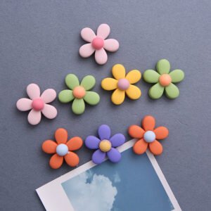 wholesale flower fridge magnets, five-petal flowers, strong magnetic ironstone, creative fresh and artistic magnetic stickers factory direct