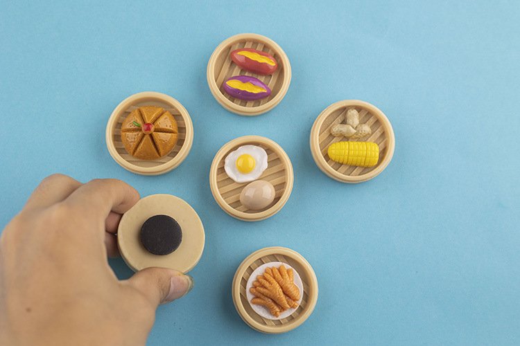 wholesale food fridge magnets: steamed chicken feet, steamed sweet potatoes, steamed flower rolls, steamed eggs, steamed corn, steamed fermented rice cake factory direct