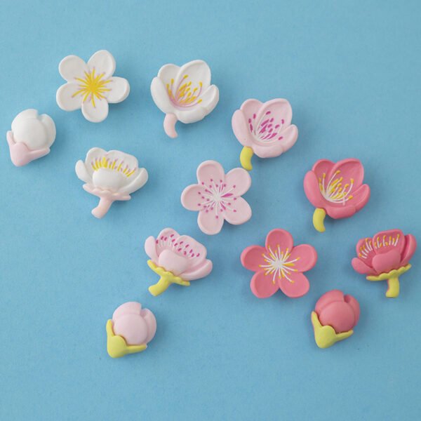 wholesale fresh resin fridge magnets, magnetic stickers, magnetic iron stickers, country flowers, creative whiteboard stickers, peach blossom magnetic stickers, cup stickers factory direct