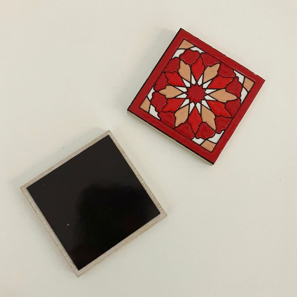 wholesale ceramic glaze-stacking fridge magnets with glaze texture, retro style, moroccan style soft magnets factory direct