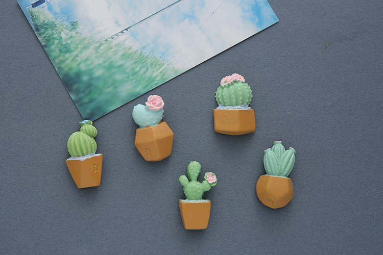 wholesale 3d cactus potted fridge magnets, cereus and succulents, magnetic iron stickers, magnetic stickers, magnetic ironstone stickers, magnetic stone stickers factory direct
