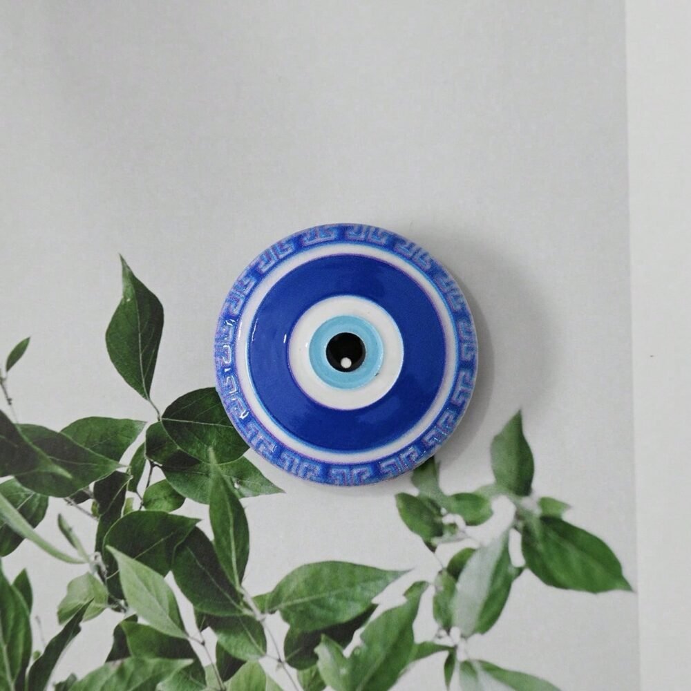 wholesale round evil eye pattern fridge magnets with 3d printed circular embossing for home decoration and daily use factory direct