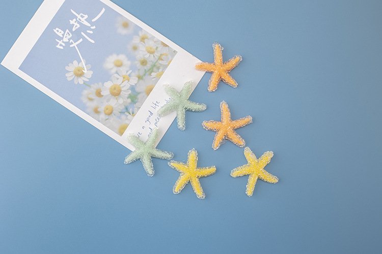 wholesale crystal starfish fridge magnets, magnetic stickers, creative 3d home decorations, iron magnets factory direct