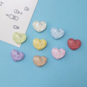 wholesale heart-shaped ironstone diy magnetic morandi-colored decorative fridge magnets factory direct