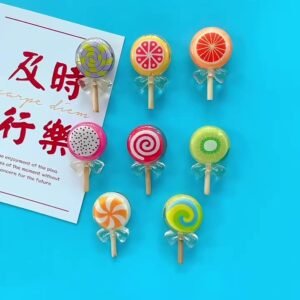 wholesale creative fruit ice-clear lollipop fridge magnets, magnetic stickers, refrigerator door decorations, home message stickers, convenient magnetic stickers factory direct