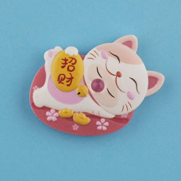wholesale new year celebratory fridge magnets, magnetic stickers, cute korean 3d maneki-neko magnets, home decorations factory direct