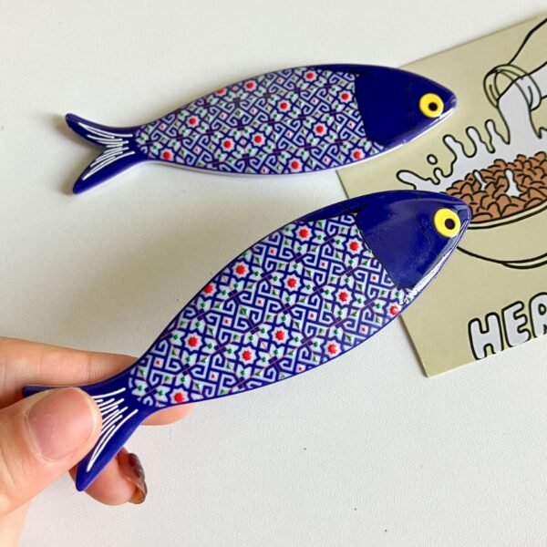 wholesale fish-shaped fridge magnets in bohemian style, colorful melamine material with embossed patterns for home daily decorations factory direct