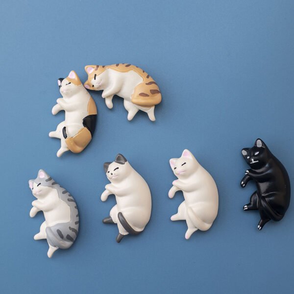 wholesale japanese 3d fridge magnets, fresh and cute pet small animals cats, ins decorative magnets, cartoon nordic style factory direct