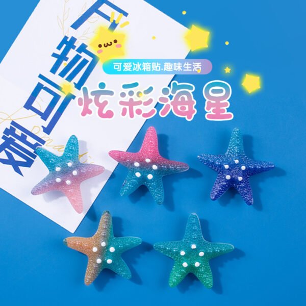 wholesale cute ocean-style shell and starfish resin fridge magnets, 3d magnetic stickers, ironstone slotted board decorative magnetic stickers factory direct