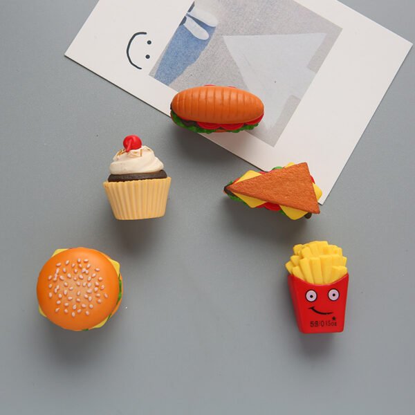 wholesale food fridge magnets: popcorn, french fries, cupcakes, hot dogs, sandwiches, hamburgers factory direct