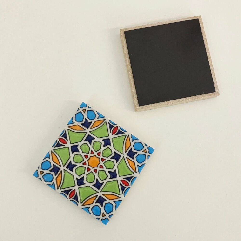 wholesale ceramic glaze-stacking fridge magnets with glaze texture, retro style, moroccan style soft magnets factory direct