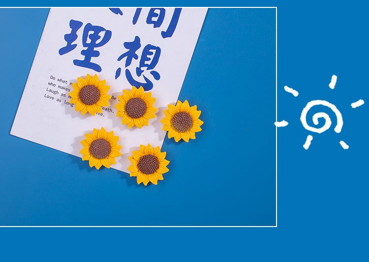wholesale adorable sunflower and sunflower kitchen home decorations, creative blackboard magnetic stickers factory direct