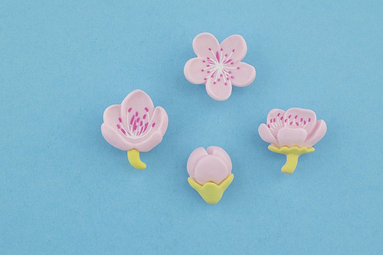 wholesale fresh resin fridge magnets, magnetic stickers, magnetic iron stickers, country flowers, creative whiteboard stickers, peach blossom magnetic stickers, cup stickers factory direct