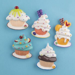 wholesale realistic 3d ice cream cone and cake fridge magnets, magnetic stickers, refrigerator door decorations, ironstone magnets, magnetic iron photo stickers factory direct