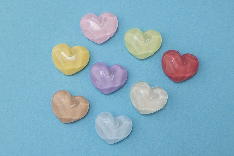 wholesale heart-shaped ironstone diy magnetic morandi-colored decorative fridge magnets factory direct