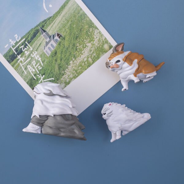 wholesale adorable windblown cats and dogs fridge magnets, magnetic stickers, home decorations, ins personalized creative cartoons, 3d magnetic stickers factory direct